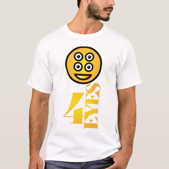 4 EYES ICON BY MASANSER PIXELAT T SHIRT (Framsida)