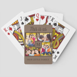 4 Familjefotocollage This is Us Brun Monogram Casinokort