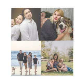  4 Family Photo Collage Custom Anteckningsblock