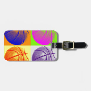 4 Färg Art Basketboll Bagagebricka