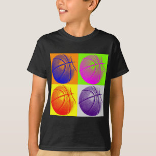 4 Färg Art Basketboll T Shirt