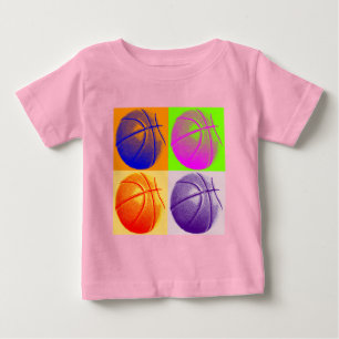 4 Färg Art Basketboll Tee Shirt