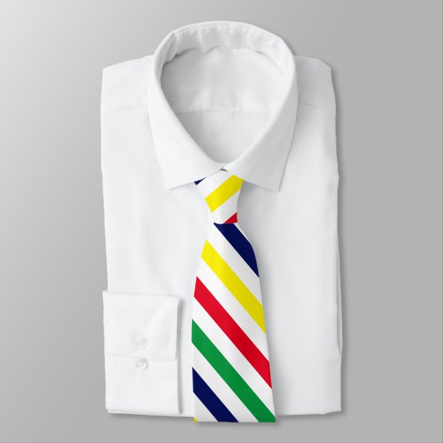 4 Färg Diag Rand Red Blue Gult Grönt Wht Slips (Bunden)