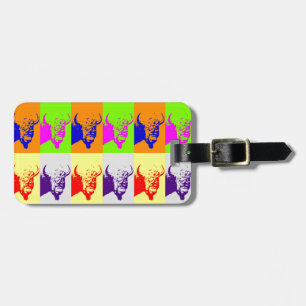 4 Färg Pop Art Buffalo Bison Bagagebricka