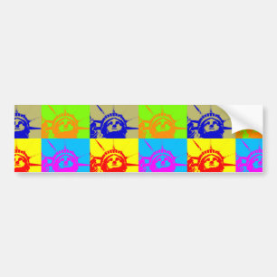 4 Färg Pop Art Dam Liberty Bildekal