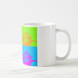 4 Färg Pop Art Dam Liberty Kaffemugg