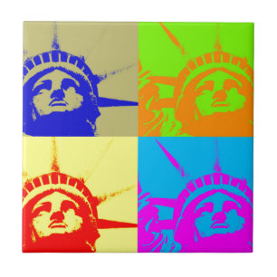 4 Färg Pop Art Dam Liberty Kakelplatta