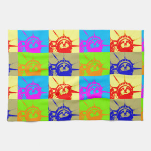 4 Färg Pop Art Dam Liberty Kökshandduk