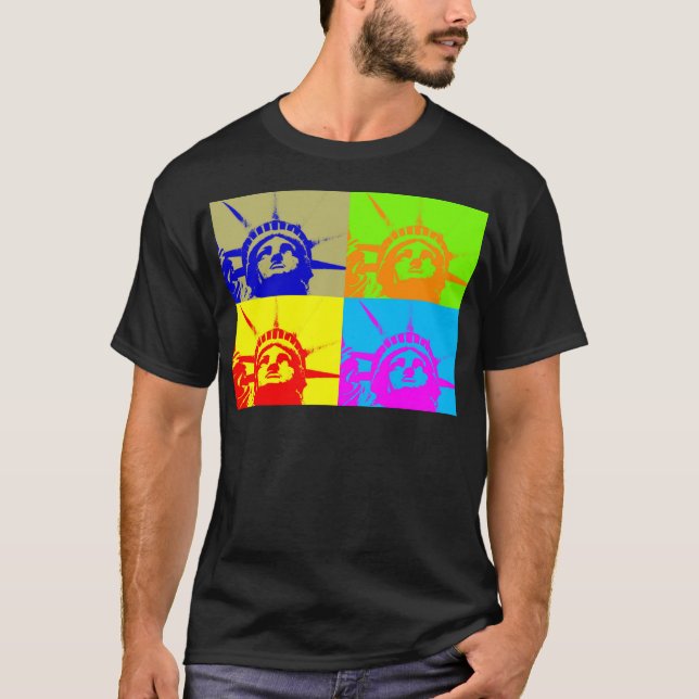 4 Färg Pop Art Dam Liberty Tröja (Framsida)