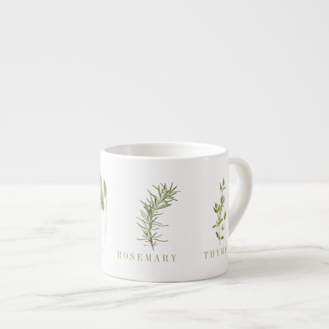4 Färska Örter Espressokopp (Framsida höger)