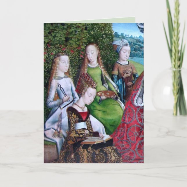 4 Female Saints in a Garden (uppgift; M 070) Kort (Framsida)