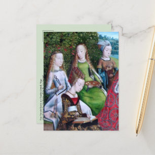 4 Female Saints in a Garden (uppgift; M 070) Vykort
