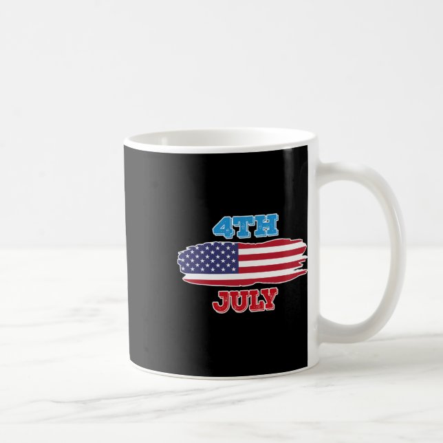 4 fjärde juli Amerikanska Flagga För manar kvinnor Kaffemugg (Höger)