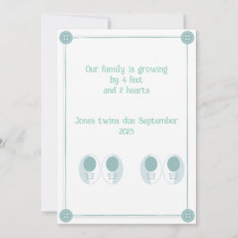 4 fot, 2 örhängenhet med två Gravider avisering Inbjudningar