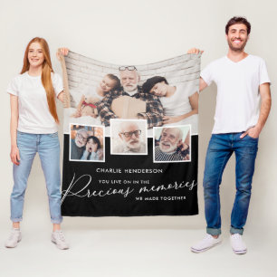 4-Foto Collage Kära Minnen Minneshälsning Fleecefilt