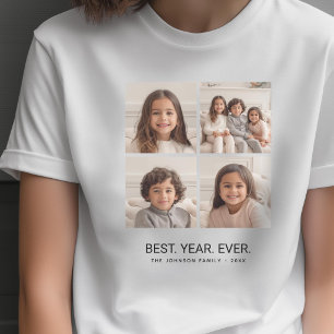 4 Foto Collage Minimalist - Bästa året någonsin T Shirt
