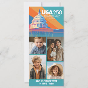 4 Foto Collage - USA 250 Capital Dome Amerika Inbjudningar