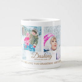 4 Foto Dundrar Genom Snö Julfarföräldrar Jumbo Mugg