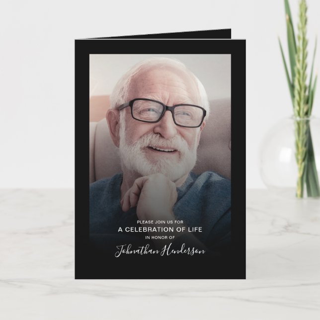 4-foto Firande av Life/Funeral/Memorial Fold Inbjudan (Framsida)