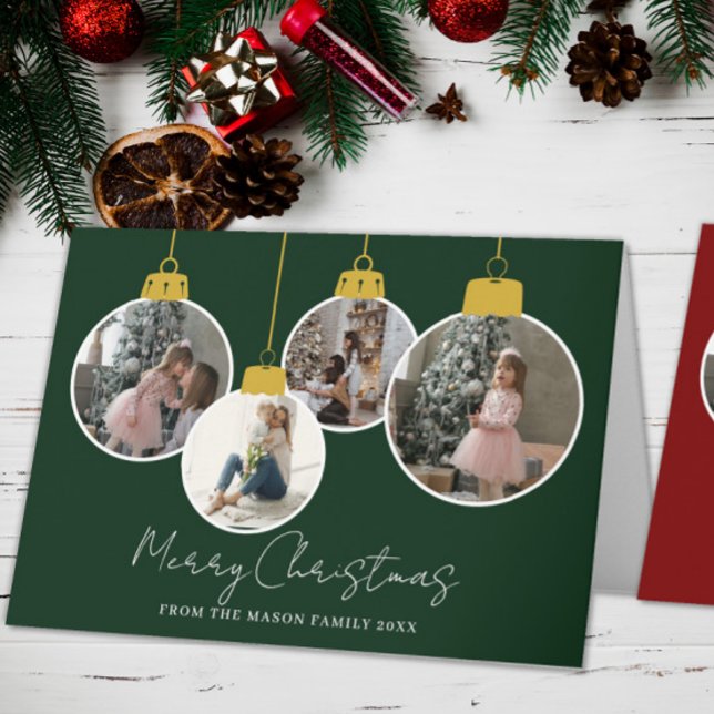 4 foto God Jul-baul Julkort Tack Kort (Skapare uppladdad)