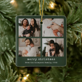 4 Foto God jul Mörk grönt Helgdag Julgransprydnad Keramik