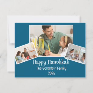 4 Foto Hanukkah Familjehelgkort Julkort