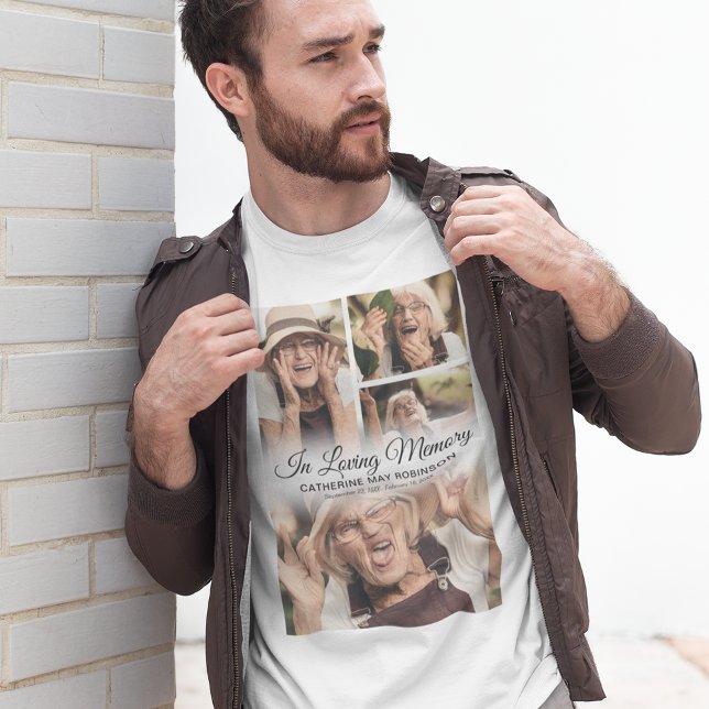 4-foto i överlagringsminne t shirt (Skapare uppladdad)
