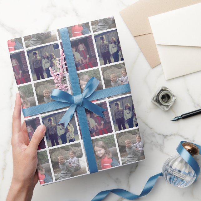 4 Foto Instagram-kollage med vit kant Presentpapper (Gåvor)