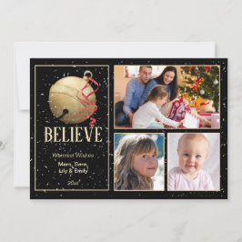 4 Foto Jul JINGLE BELL  Julkort