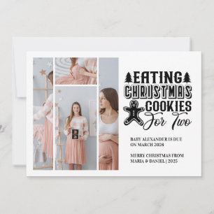 4 Foto Julcookies för 2 Graviditet Julkort