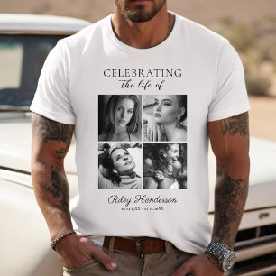 4 Foto Minnes-T-Shirt – Celebrera en Livstid T Shirt