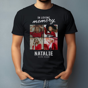 4 Foto Modernt Minnes-T-Shirt – Till Minne Av T Shirt
