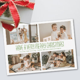 4 Foto Mycket glatt jul firande Julkort