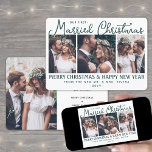 4 Foto Newlywets 1:a Grönten Gift jul Julkort<br><div class="desc">Skicka glatta helgdag önskemål som ny Mr. Och Mrs! Fira giftermål som nygifta och fyra av bröllop bilder med ett fotokollage av snyggt anpassningsbar med helgdag "Vår första gifta jul". All text i den här mallen är enkel att anpassa för att inkludera alla formuleringar, som Merry and Married, Merrily Married,...</div>