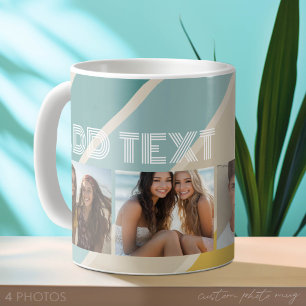 4 Foto Retro randigt mönster funky namn Kaffemugg