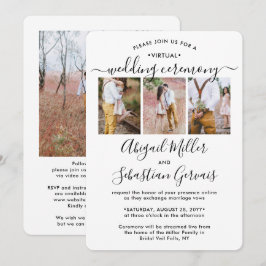 4 Foto Virtuell Bröllop Livestream Long Avstånd Inbjudningar