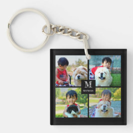 4 Fotoanpassad kollage med Monogram