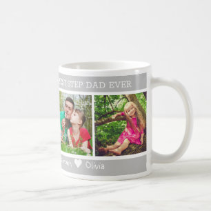 4 Fotobästa steg Pappa till Lycklig Fars dag Kaffemugg