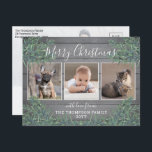 4 Fotojul Grey & Rustic Grått Wood Helg Vykort<br><div class="desc">Skicka snyggt glatt hälsning och fyra av ditt bilder med ett modernt helgdag-vykort för fotokollage i stil. All text på den här mallen är enkel att anpassa för att inkludera alla formuleringar, t.ex. God jul, Glad helg, Säsonhälsningar, nyårschecknare osv. (IMAGE PLACEMENT TIP: Ett enkelt sätt att centrera ett foto exakt...</div>