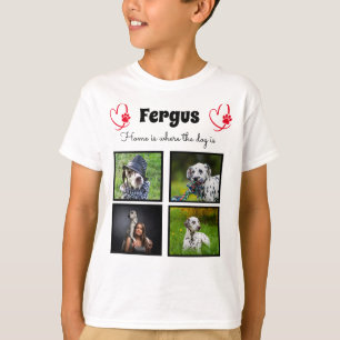 4 fotokollage - anpassat minne för pojkar t shirt