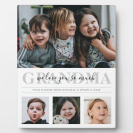 4-Fotokollage & Anpassningsbar Text Grandma/Nana/A