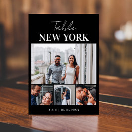 4 Fotokollage Destination Namn Travel Bröllop Bordsnummer