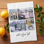 4 Fotokollage - du kan ändra bakgrunden färg Kökshandduk<br><div class="desc">vågrät och lodrät av bilder för bästa resultat i användan! Skriptet finns i ett modernt handskript. OM DU VILL ÄNDRA BAKGRUND - klicka på det anpassade eller avancerade designområdet och välj ett färg i färg-väljaren. Lägg till bilder och bilder som är favoritbilder i den här filmremsa om du vill ha...</div>