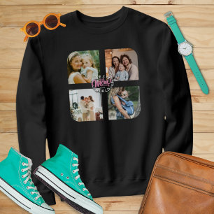 4 Fotokollage Familjeminne Mors dag T Shirt