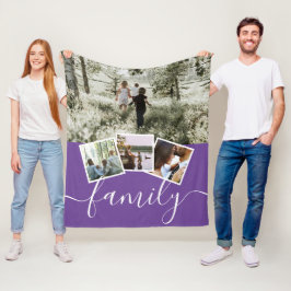 4 Fotokollage Family Personlig Fleecefilt