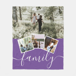 4 Fotokollage Family Personlig Fleecefilt