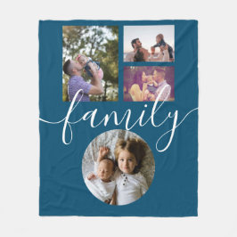 4 Fotokollage Family Personlig Fleecefilt