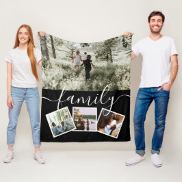 4 Fotokollage Family Personlig Fleecefilt