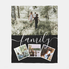 4 Fotokollage Family Personlig Fleecefilt