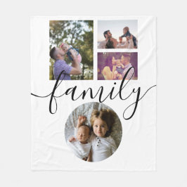 4 Fotokollage Family Personlig Fleecefilt